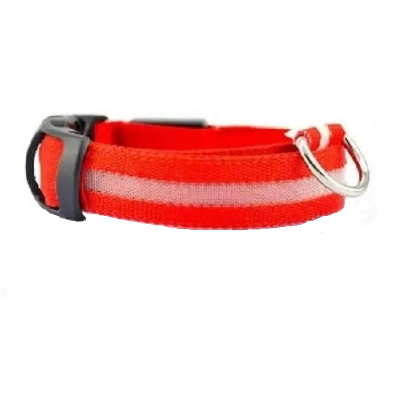 Collar Reflectivo Perro Mascotas Luz Led