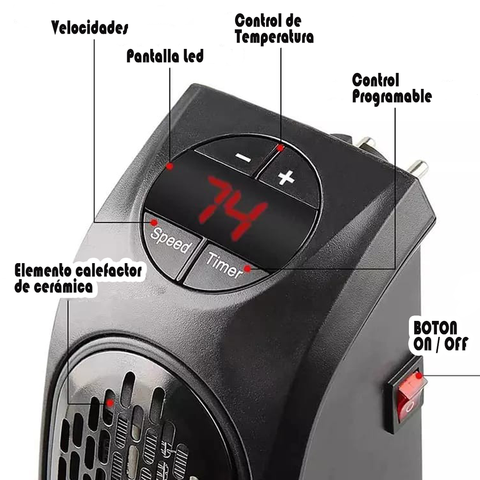 Calentador Ambiente Con Control Nfj-03-c