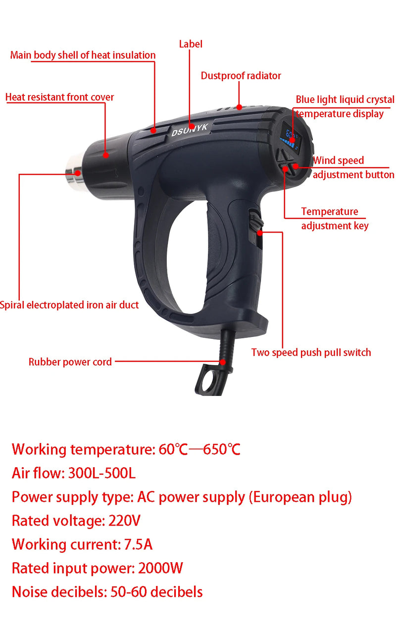 PISTOLA DE CALOR QR-610B