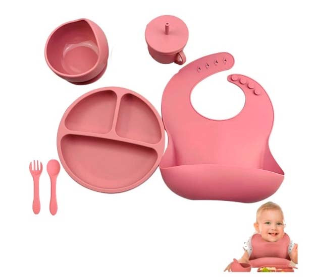 Set De Vajilla Silicona Para Bebés