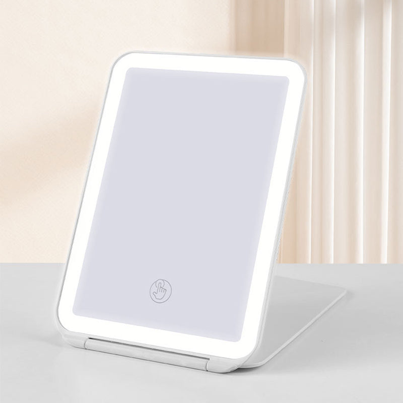 Espejo Portatil Plegable Con Luz